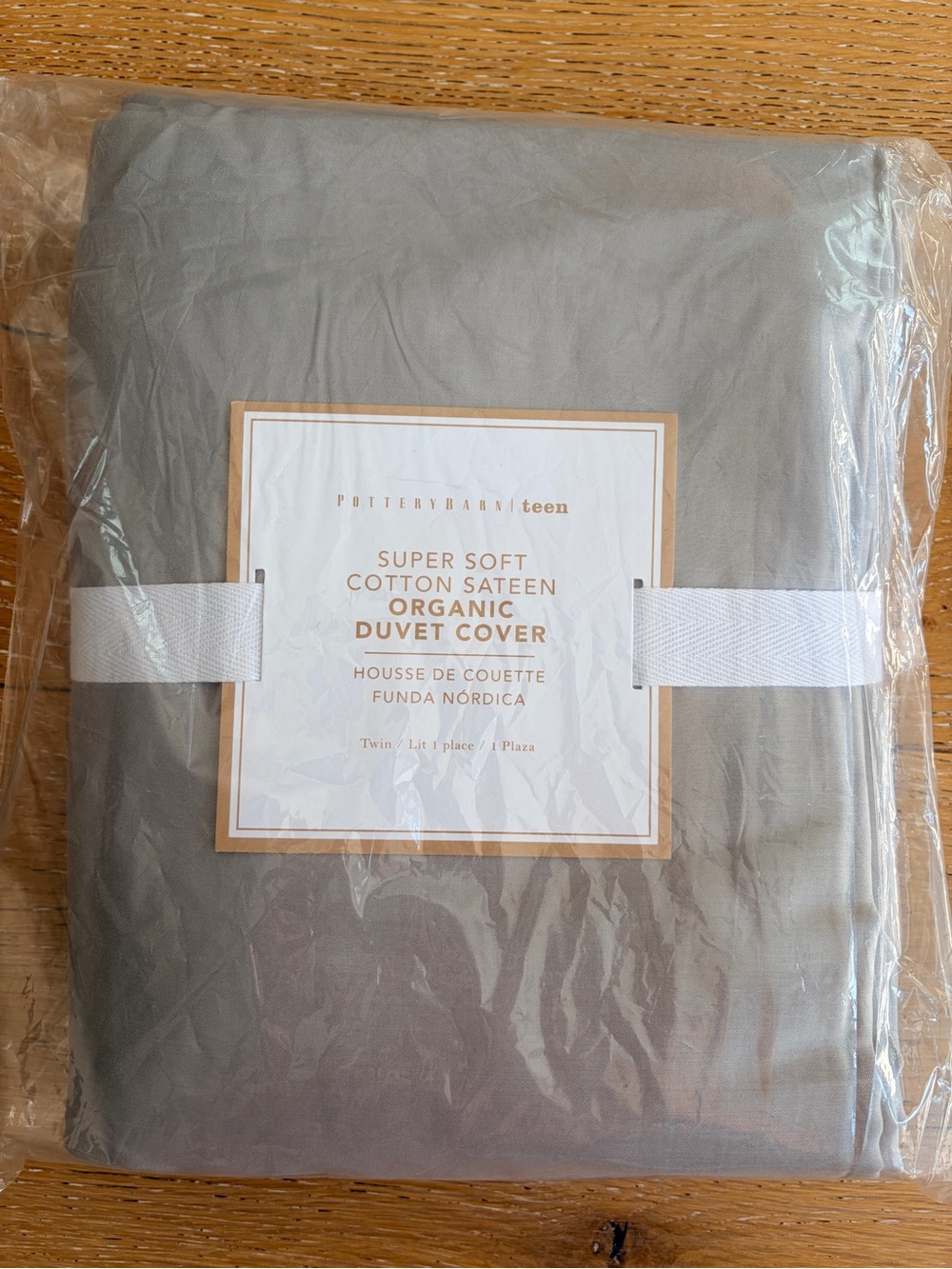 BRAND NEW Pottery Barn Teen TWIN/XL Super Soft Cotton Sateen Organic Duvet Cover